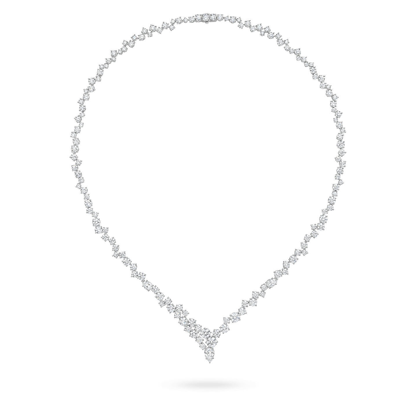 Sparkling Cluster Diamond Necklace, Product Image 1