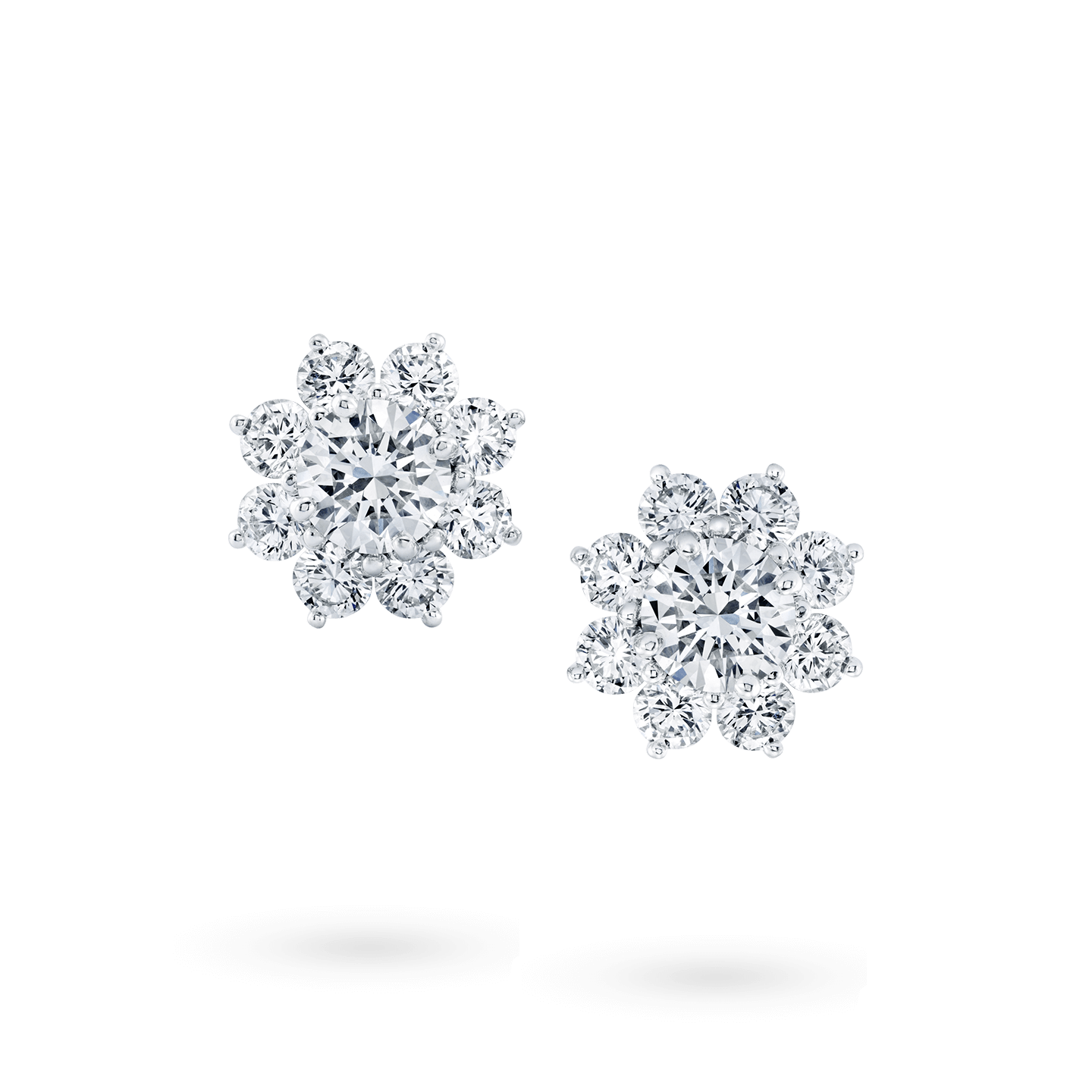 Front view of the Sunflower Diamond Earrings