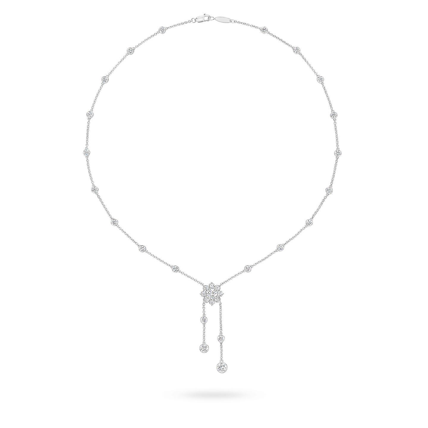 Front view of the Sunflower Diamond Necklace