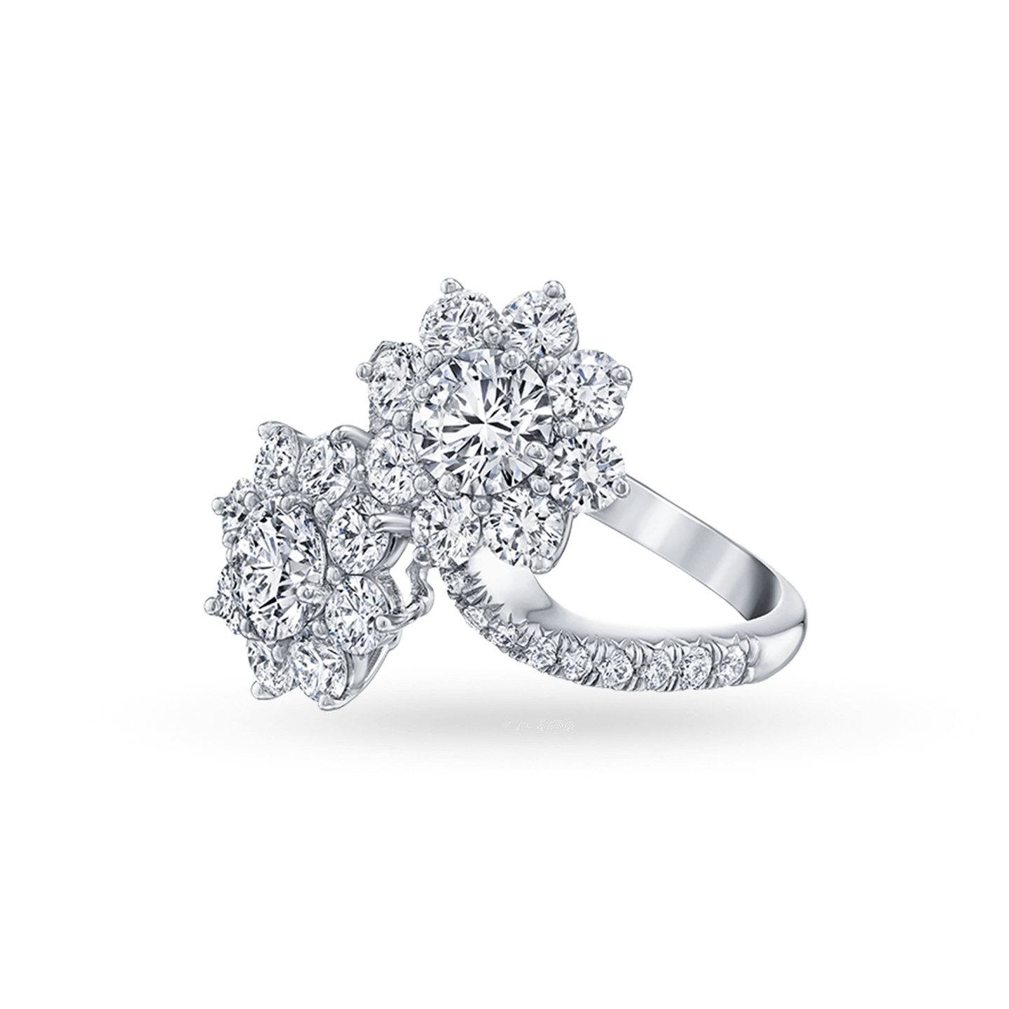 Sunflower Diamond Twin Ring, Product Image 2
