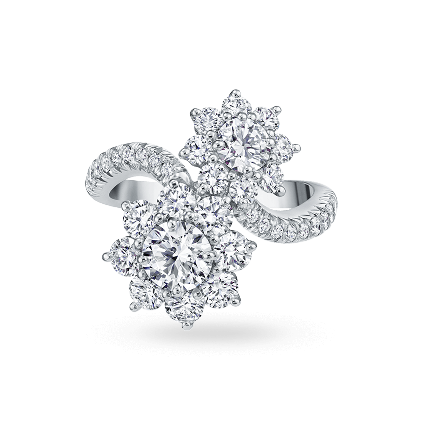 Sunflower Diamond Twin Ring, Product Image 1