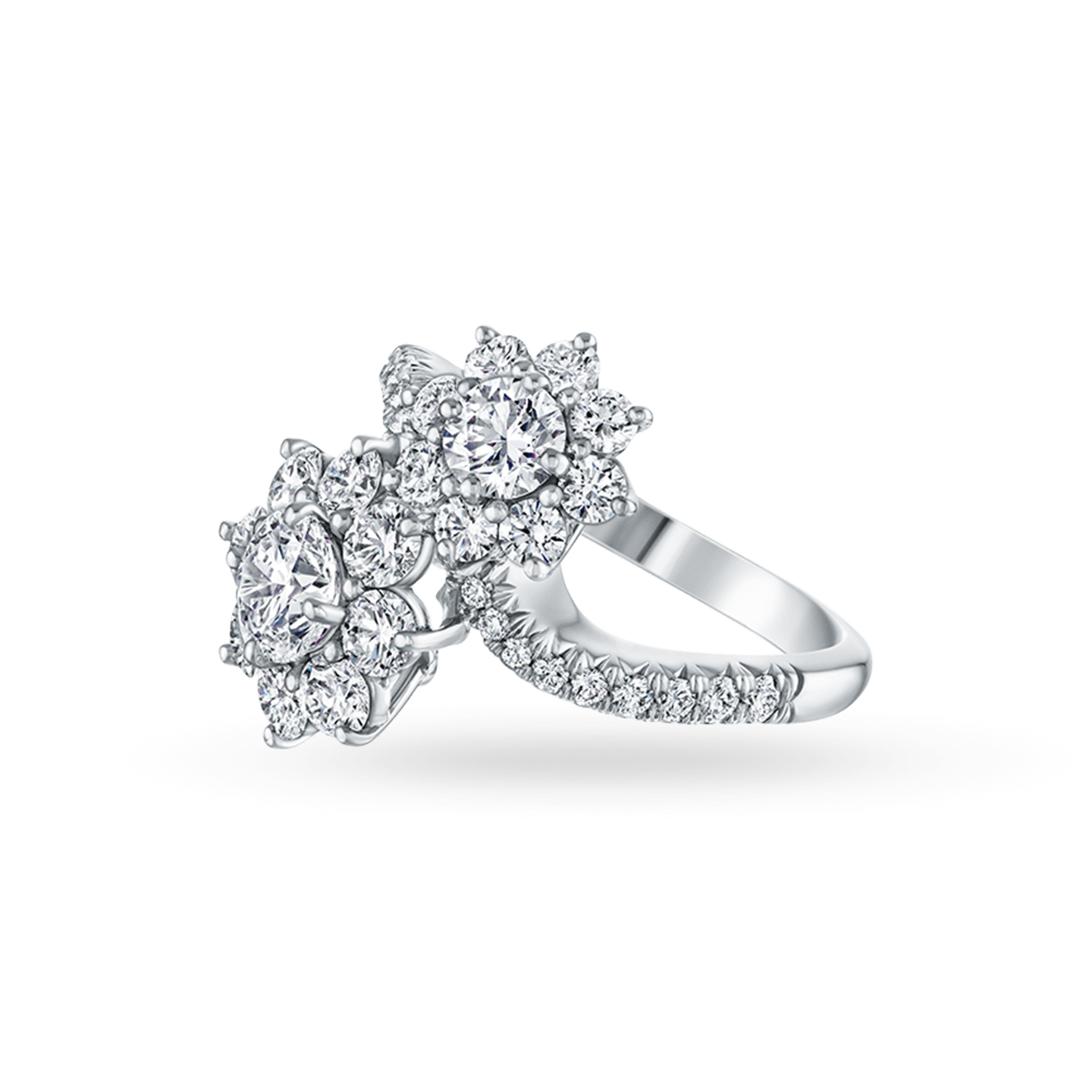 Sunflower Diamond Twin Ring, Product Image 2