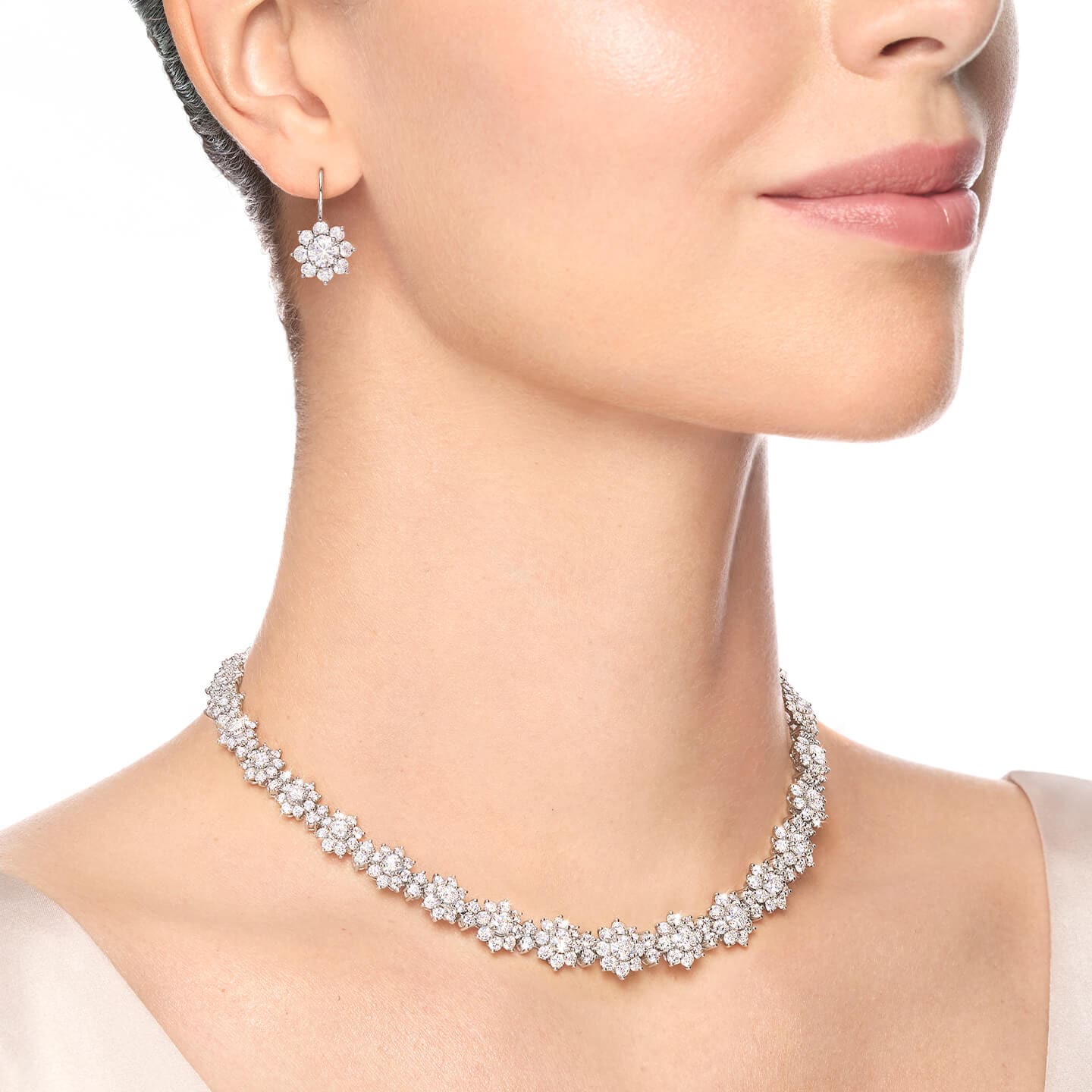 サンフラワーネックレス HARRY WINSTON サンフラワーネックレス PT/D/4.7g 【431