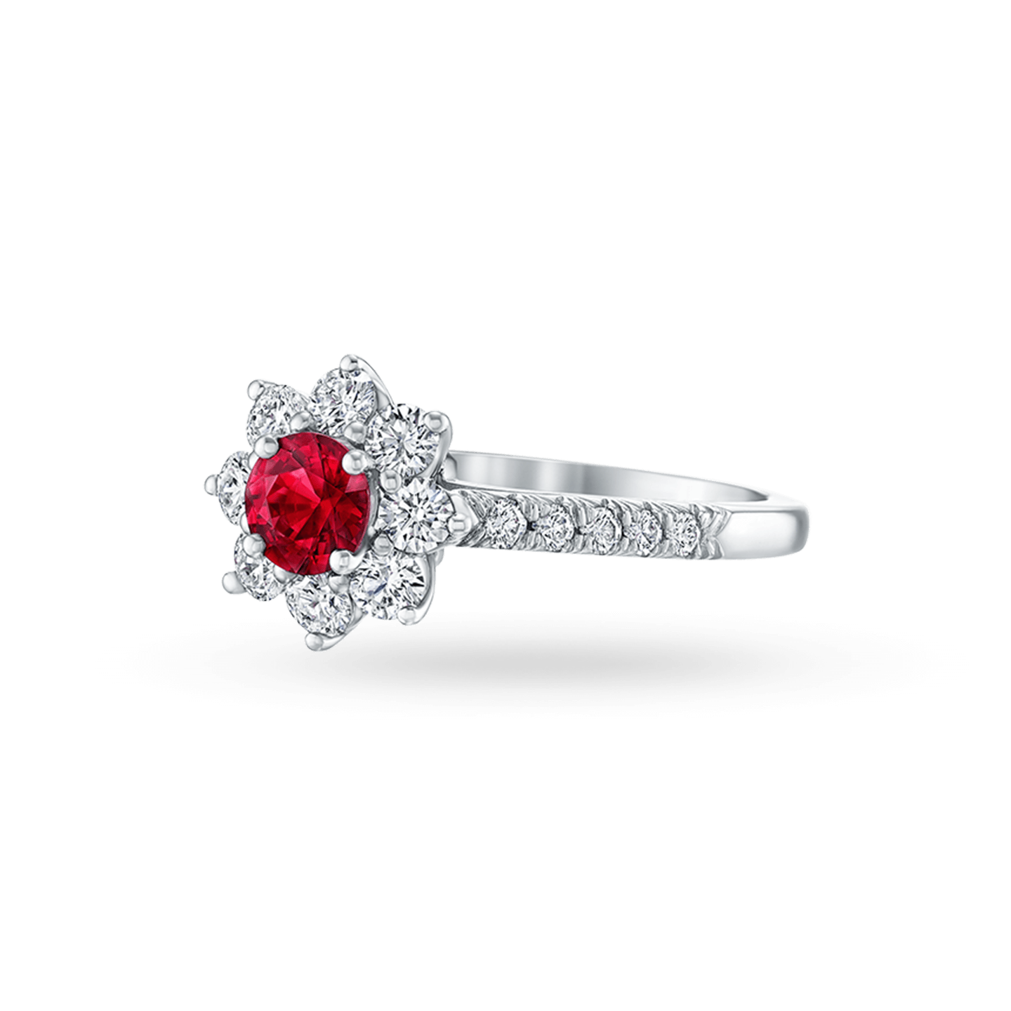 Sunflower Petite Ruby and Diamond Ring, Product Image 2