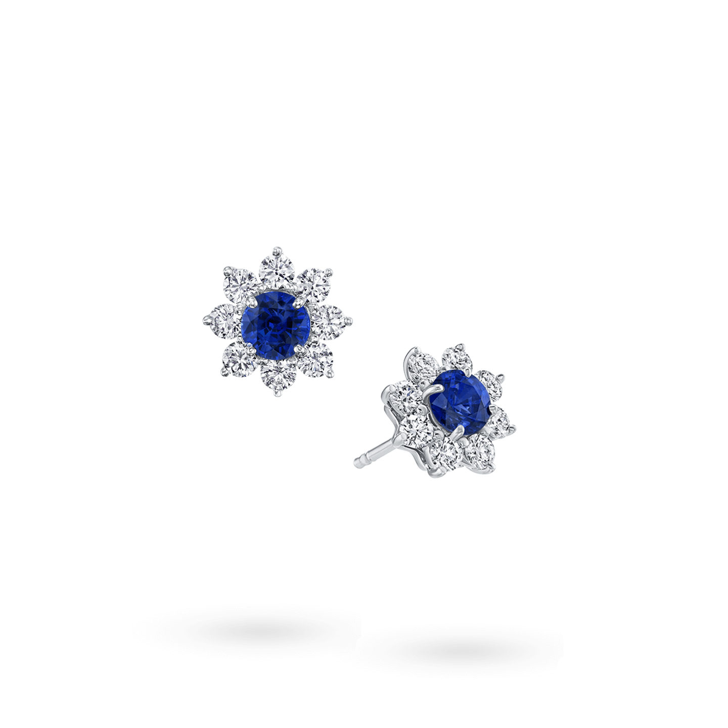 Sunflower Petite Sapphire and Diamond Earstuds, Product Image 2