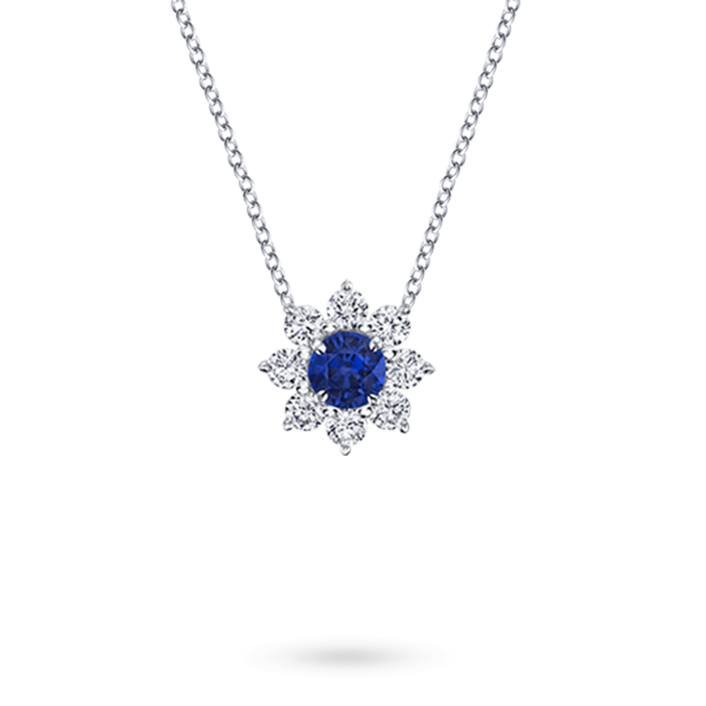Sunflower Petite Sapphire and Diamond Pendant, Product Image 1