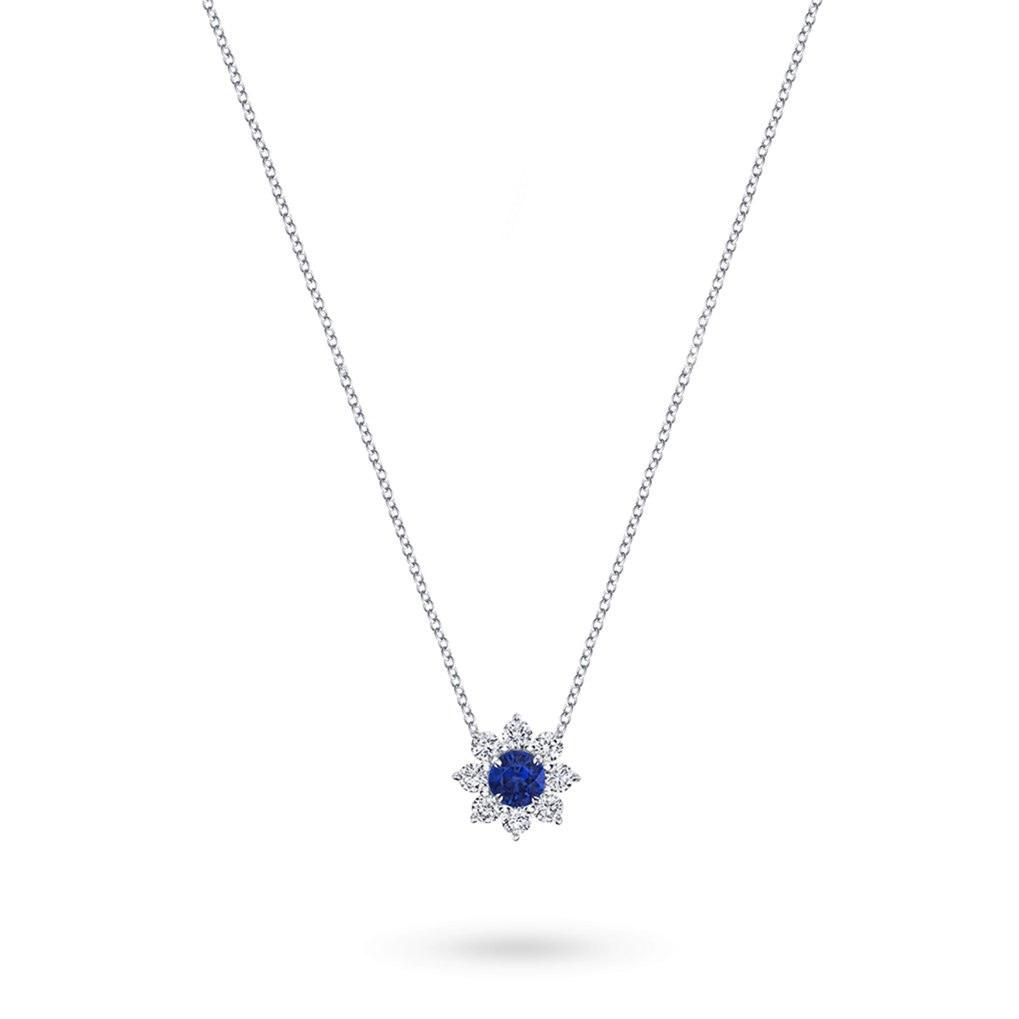 Sunflower Petite Sapphire and Diamond Pendant, Product Image 2