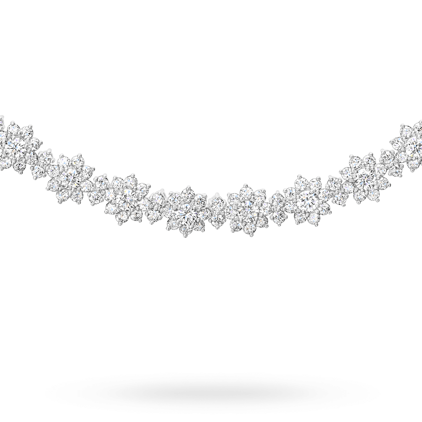 Vue rapprochée deCollier Sunflower en diamant, Small