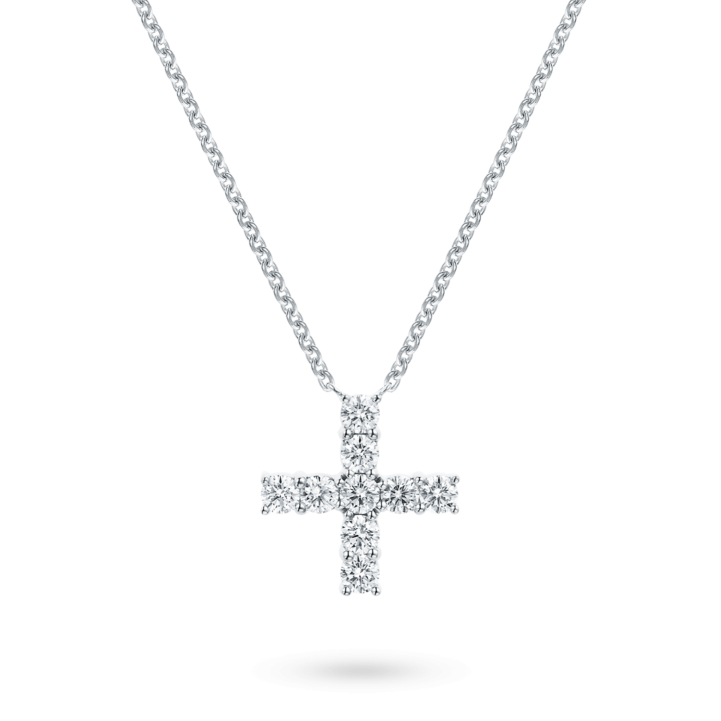 Symbols Round Diamond Mini Cross Pendant, Product Image 1