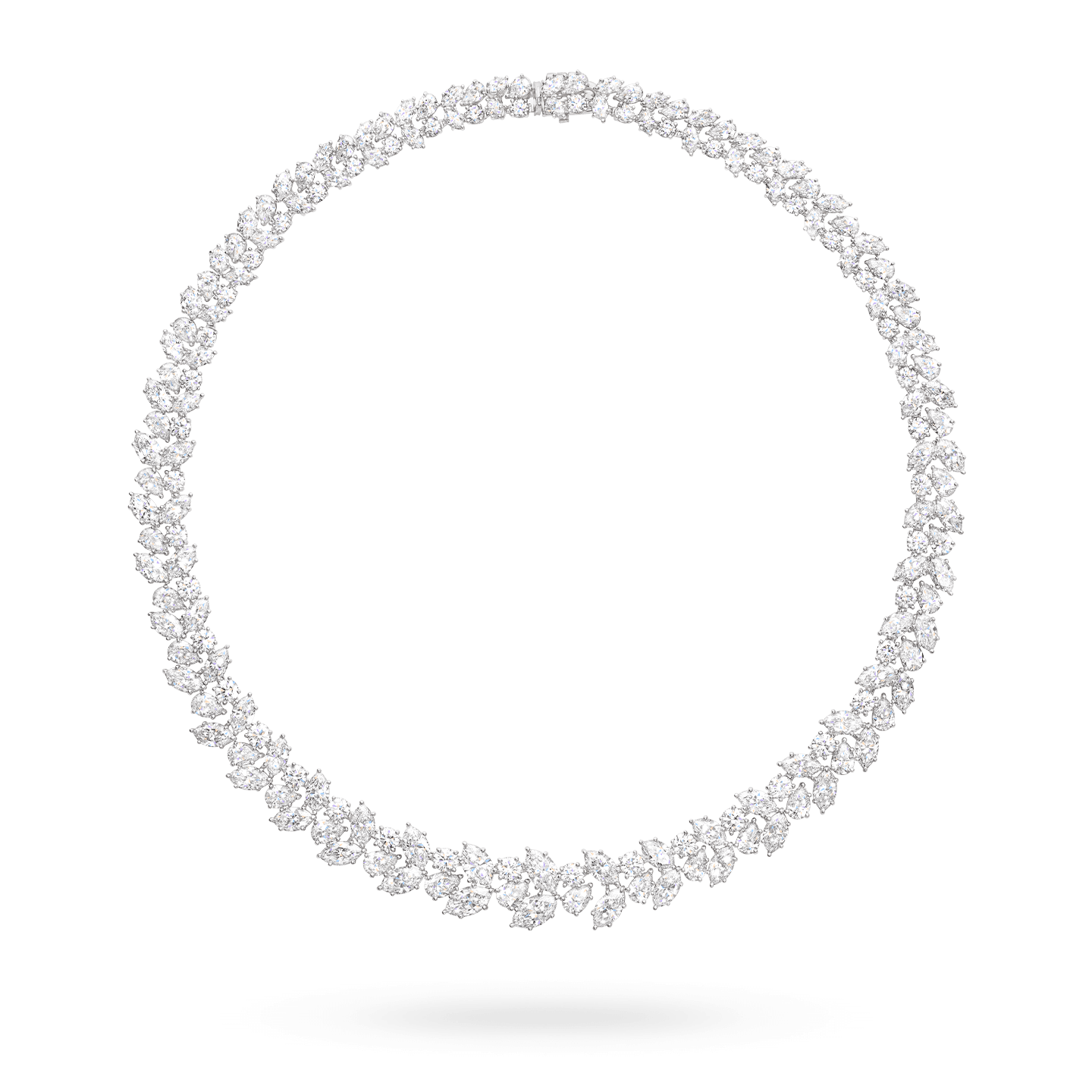 Vue de face de la Collier Winston Cluster en diamant