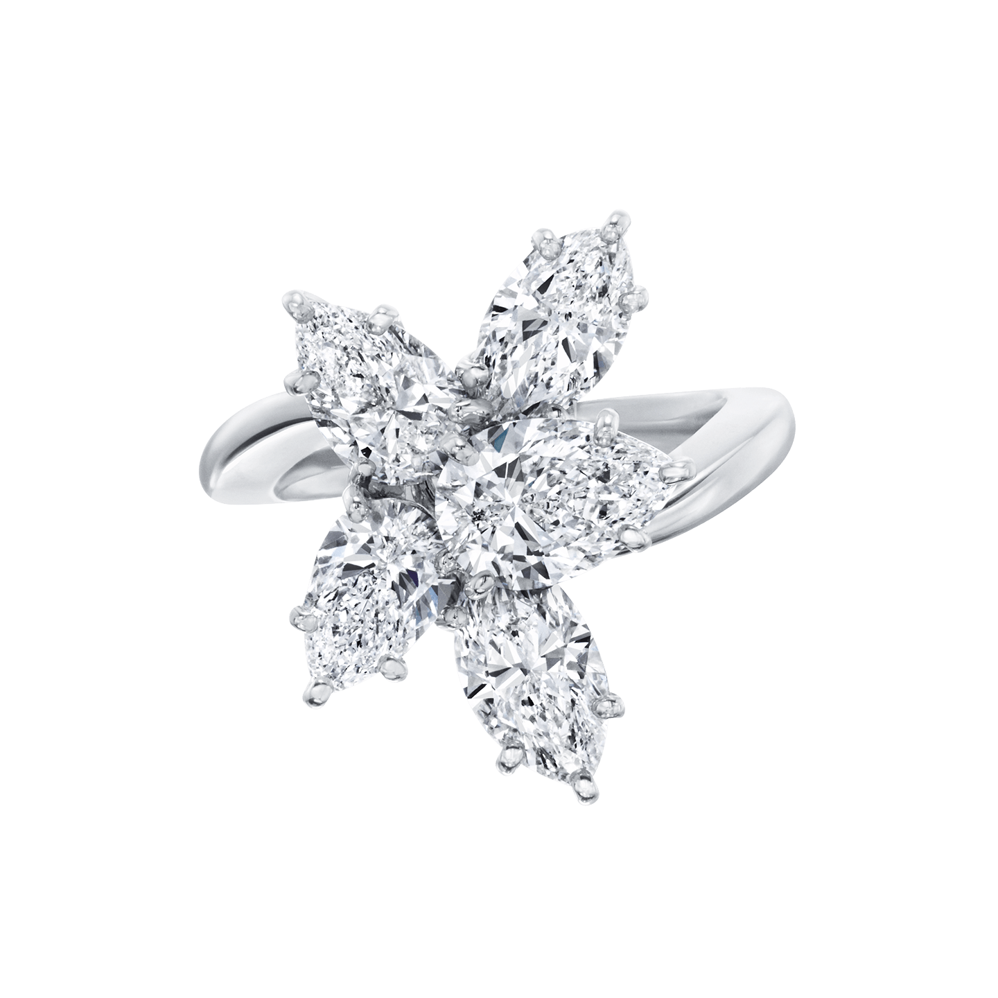 Winston Cluster Large Diamond Ring Harry Winston