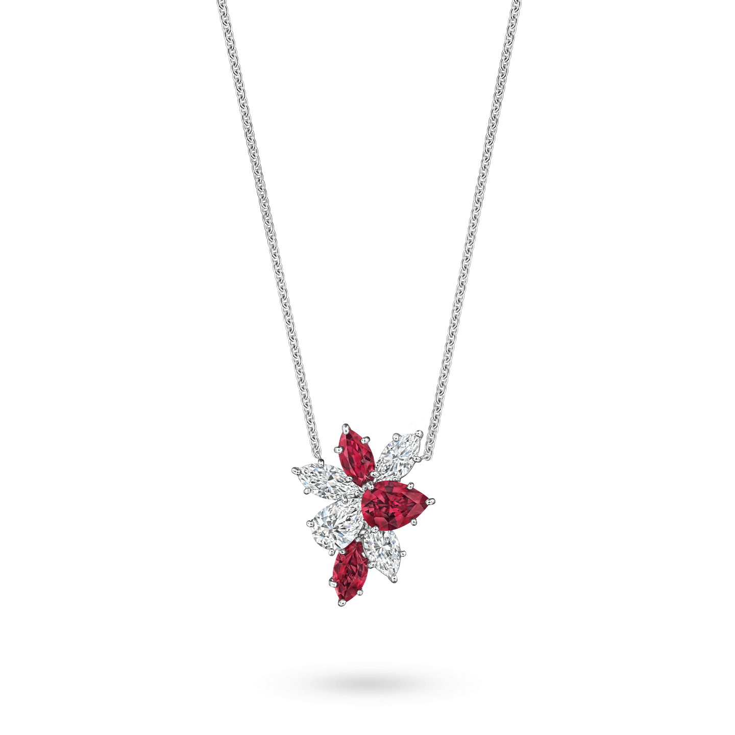 Winston Cluster Ruby and Diamond Pendant, Product Image 2