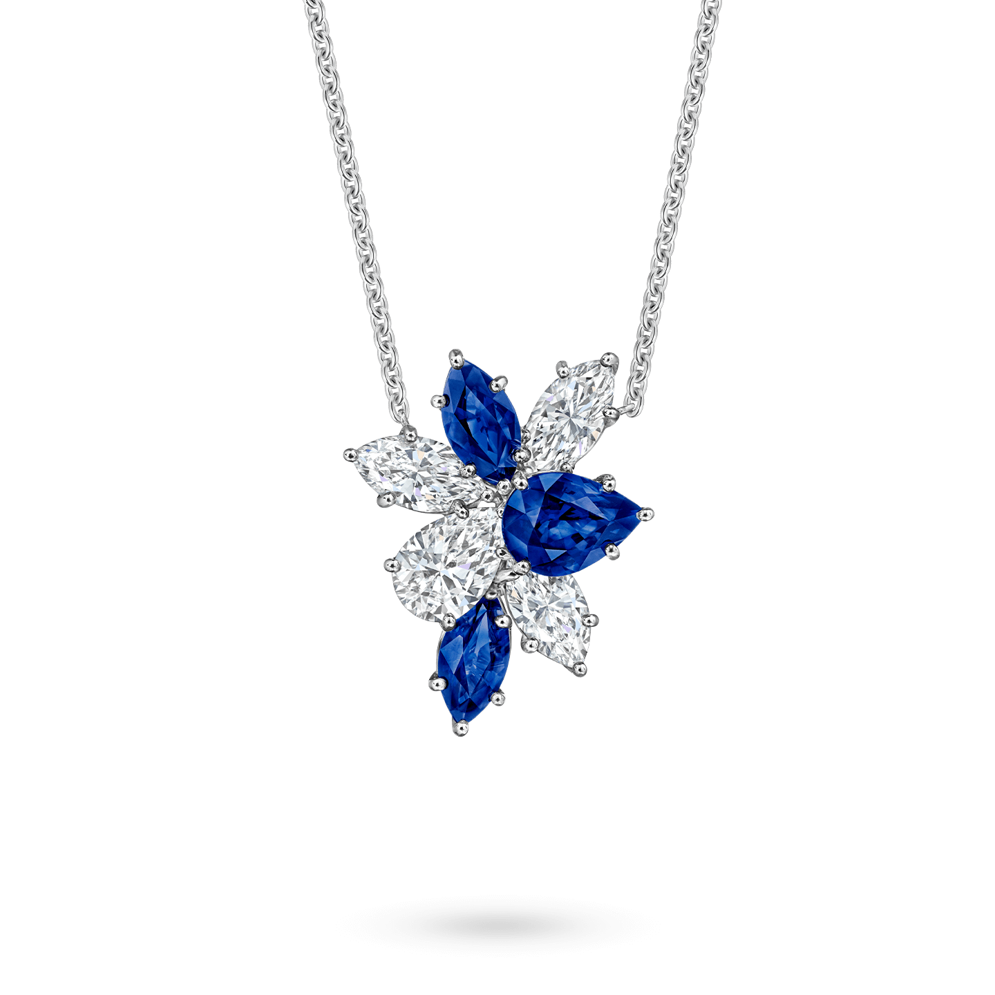 Winston Cluster Sapphire and Diamond Pendant, Product Image 1