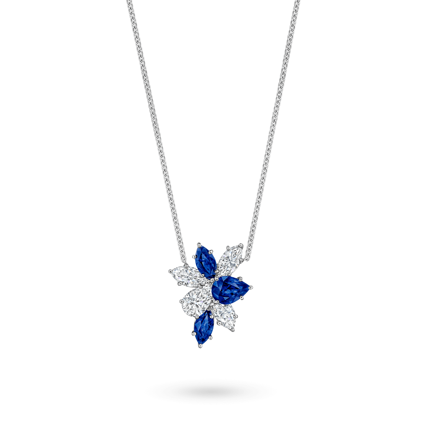 Winston Cluster Sapphire and Diamond Pendant, Product Image 2