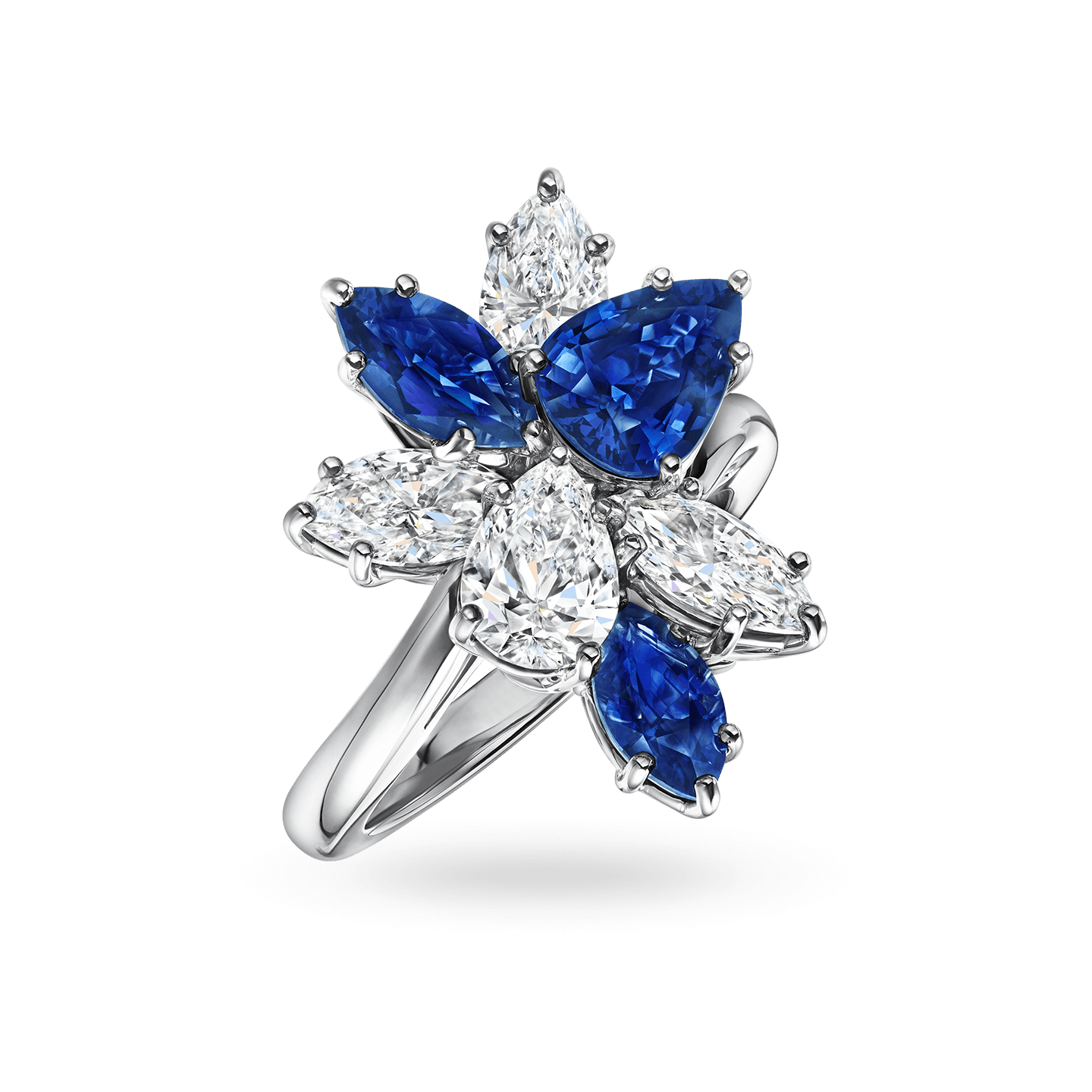 Winston Cluster Sapphire and Diamond Ring, Product Image 2