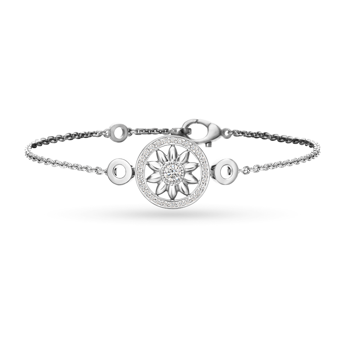 Front view of the Winston Gates Platinum Diamond Bracelet