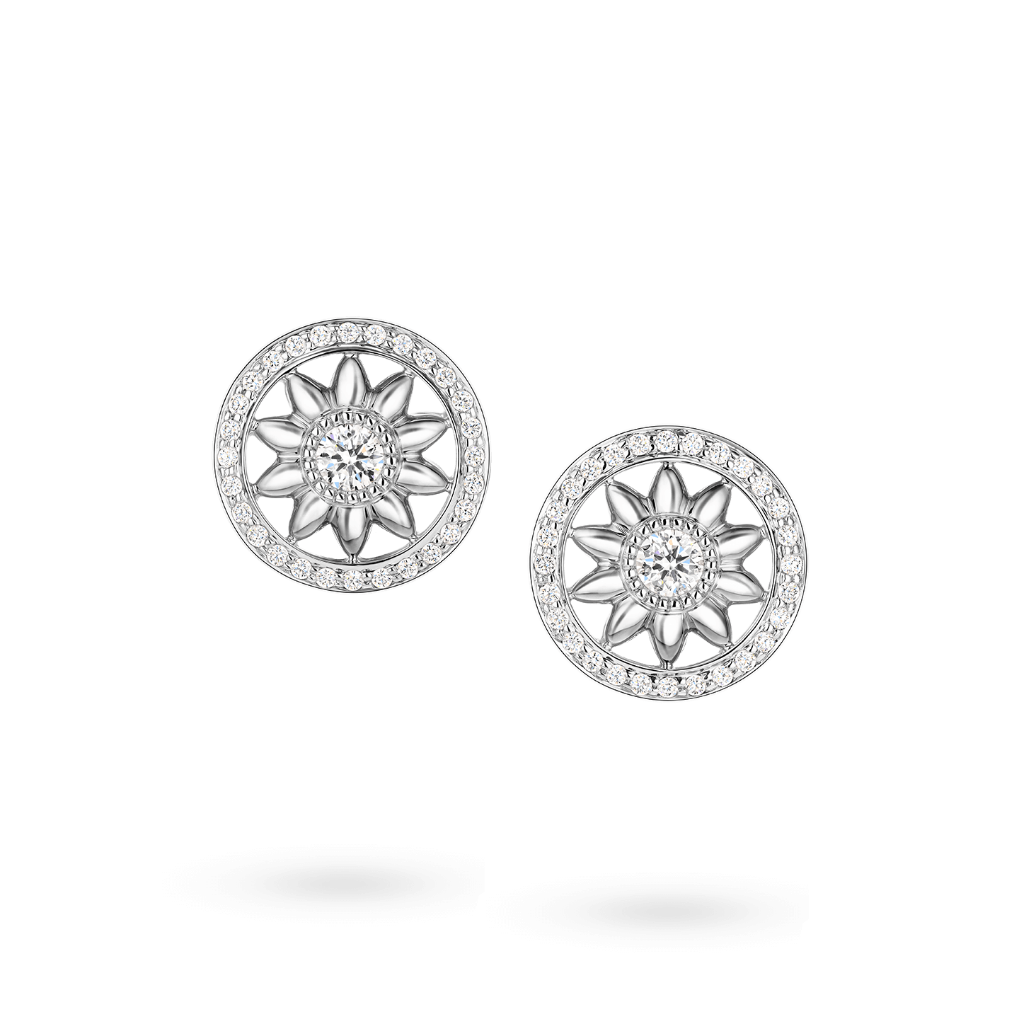 Winston Gates Platinum Diamond Earrings, Product Image 1