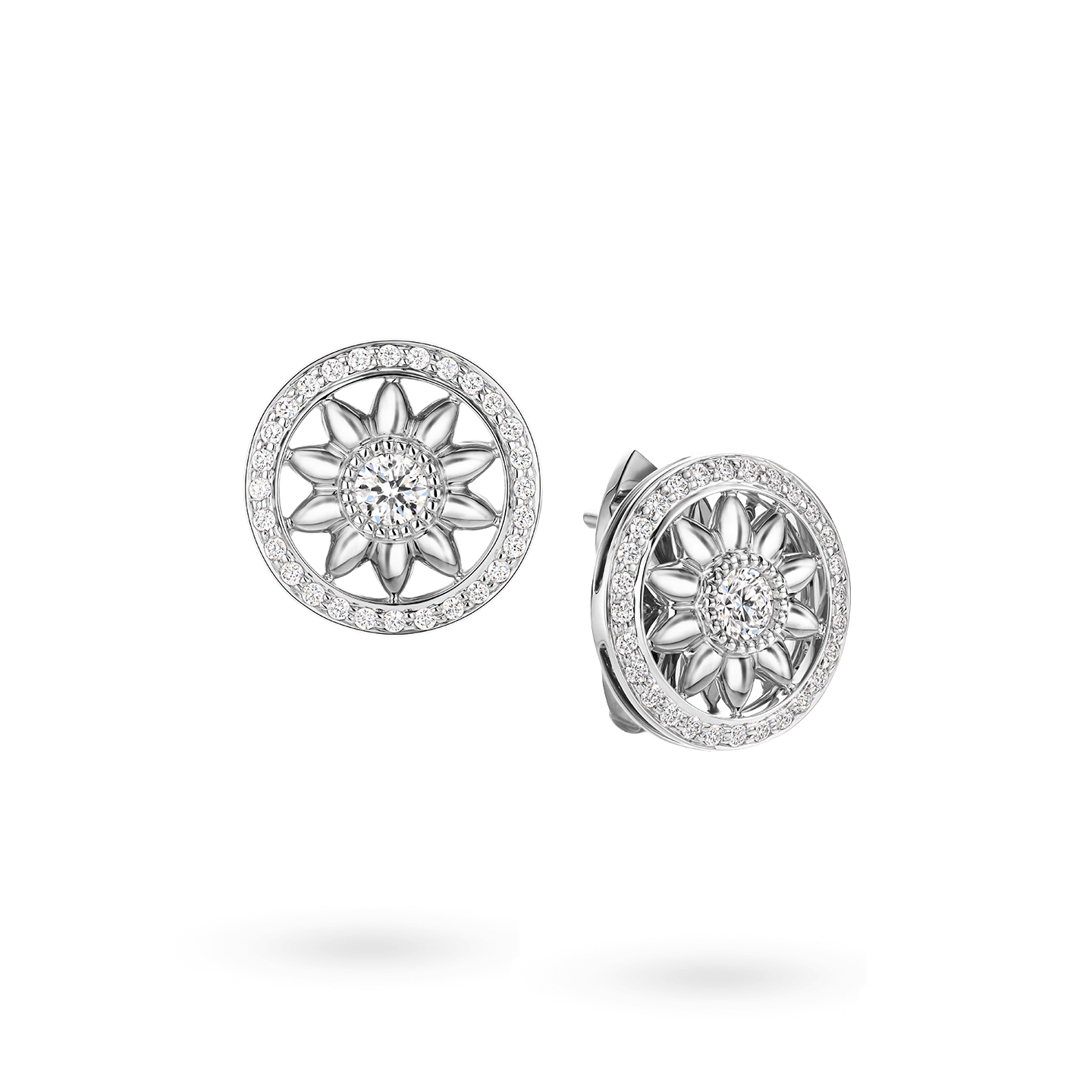 Winston Gates Platinum Diamond Earrings, Product Image 2