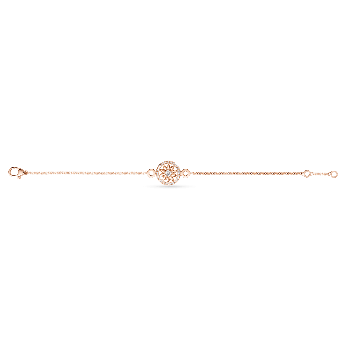 Full length view of theWinston Gates Rose Gold Diamond Bracelet