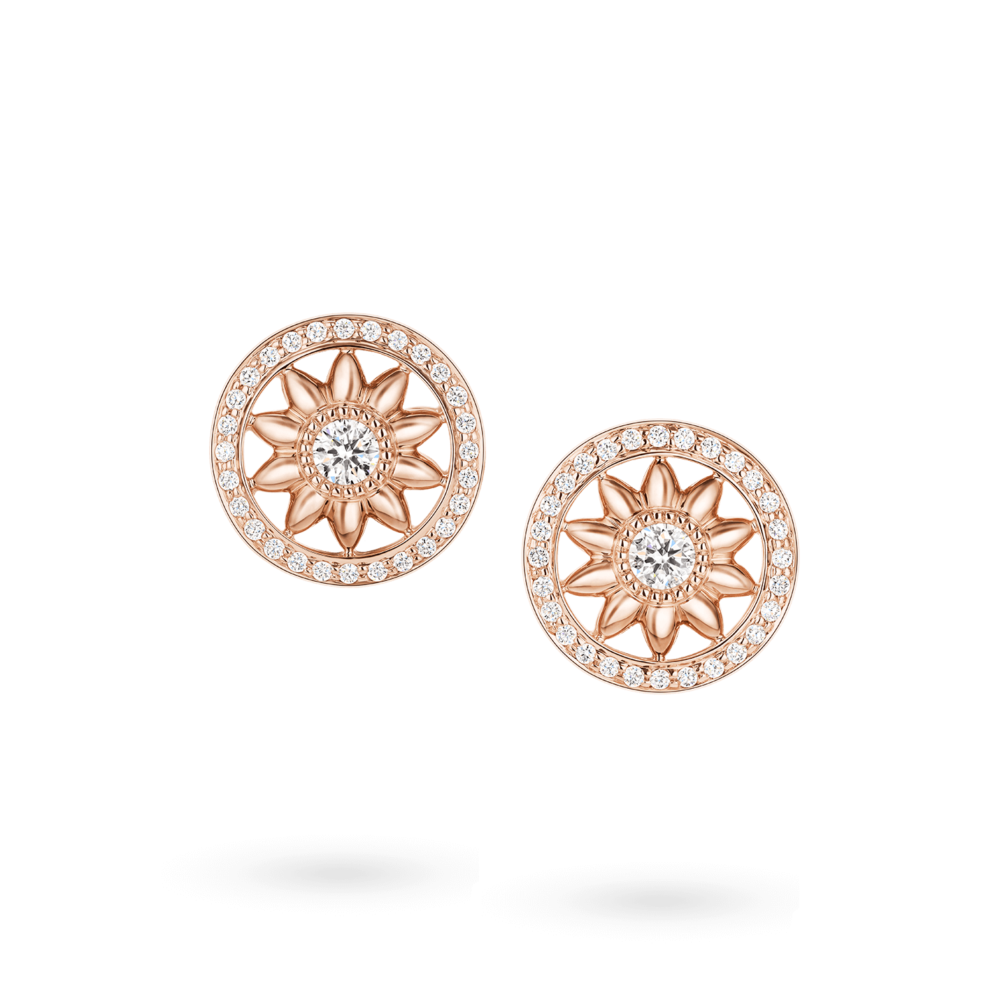 Winston Gates Rose Gold Diamond Earrings, Product Image 1