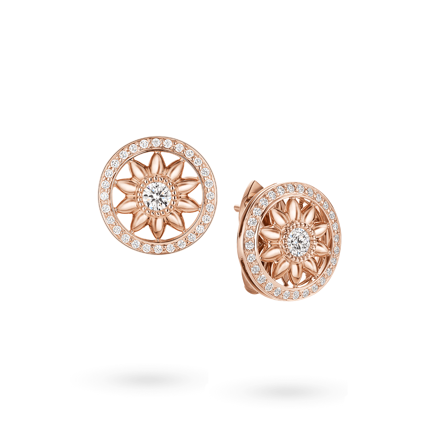 Winston Gates Rose Gold Diamond Earrings, Product Image 2
