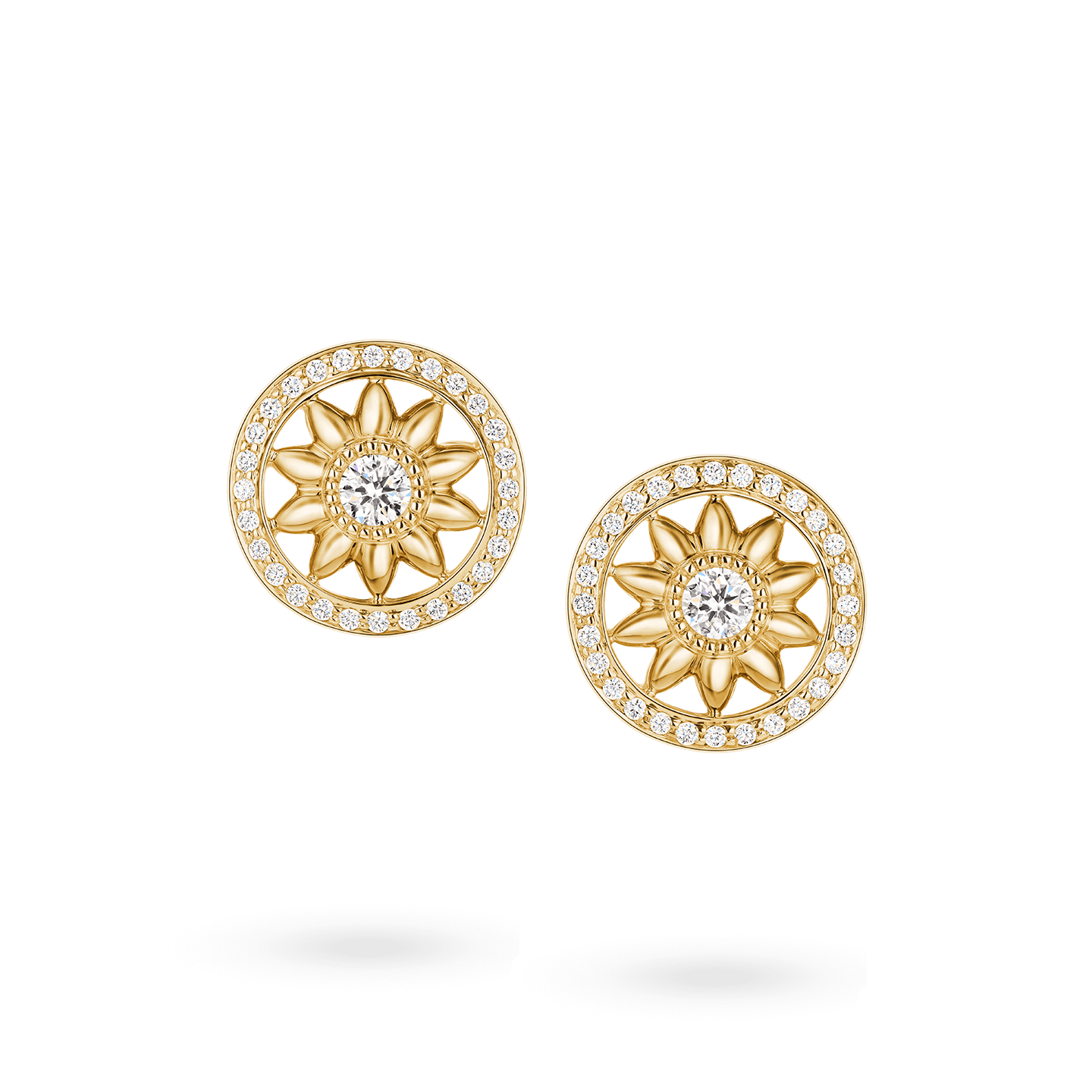 Winston Gates Yellow Gold Diamond Earrings, Product Image 1