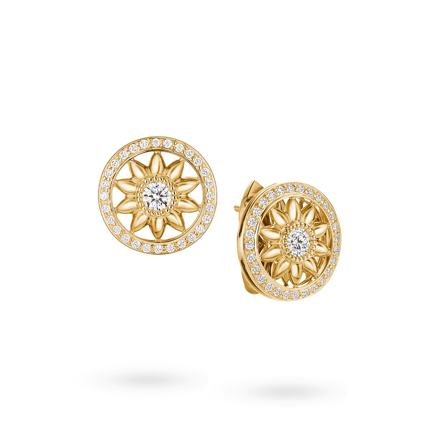 Winston Gates Yellow Gold Diamond Earrings, Product Image 2