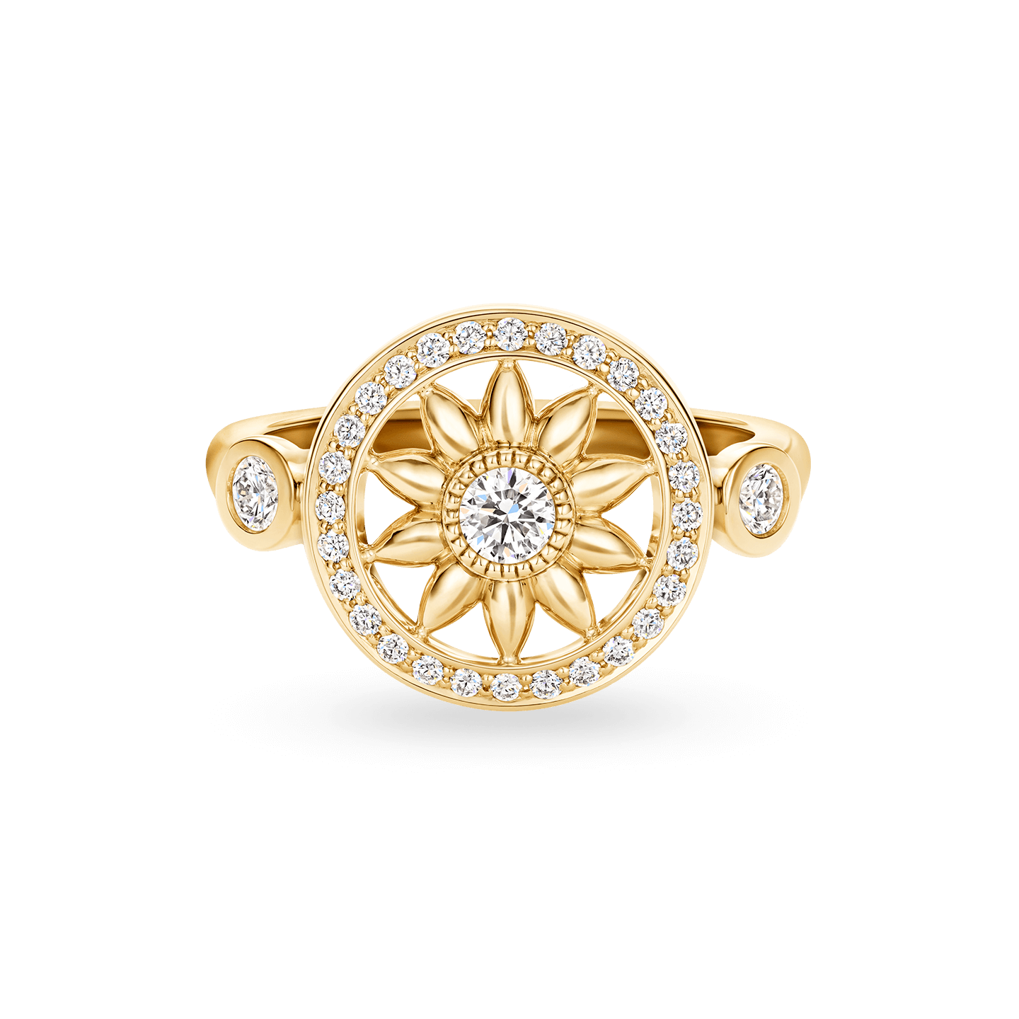 Winston Gates Yellow Gold Diamond Ring, Product Image 1
