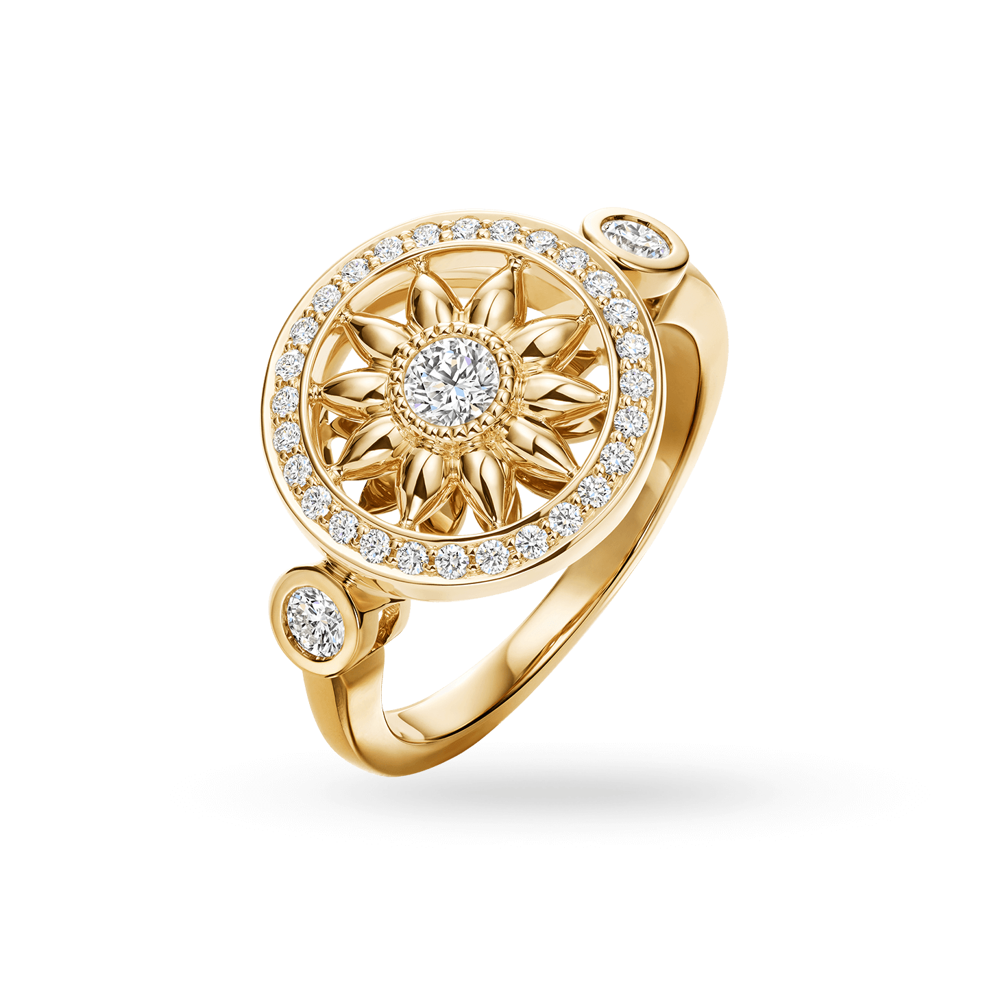 Winston Gates Yellow Gold Diamond Ring, Product Image 2