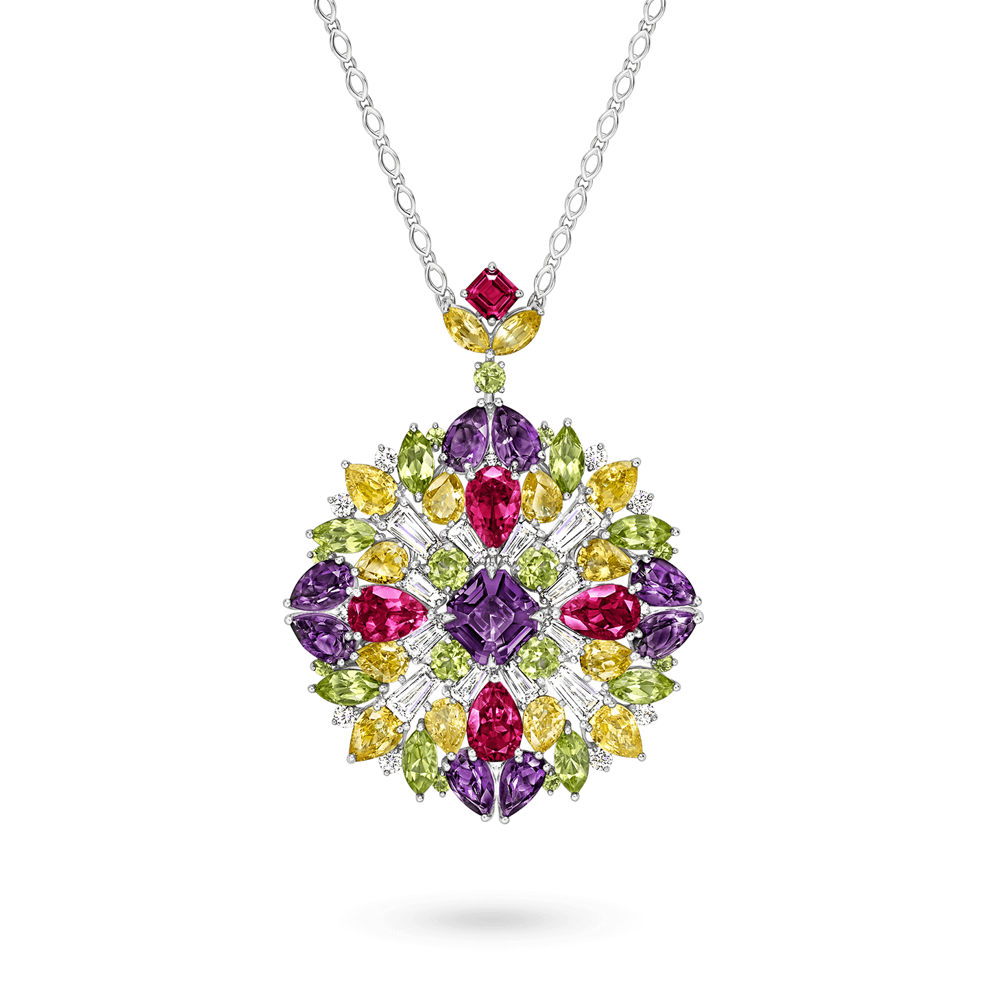 Winston Kaleidoscope Pinkish Purple Sapphire Pendant