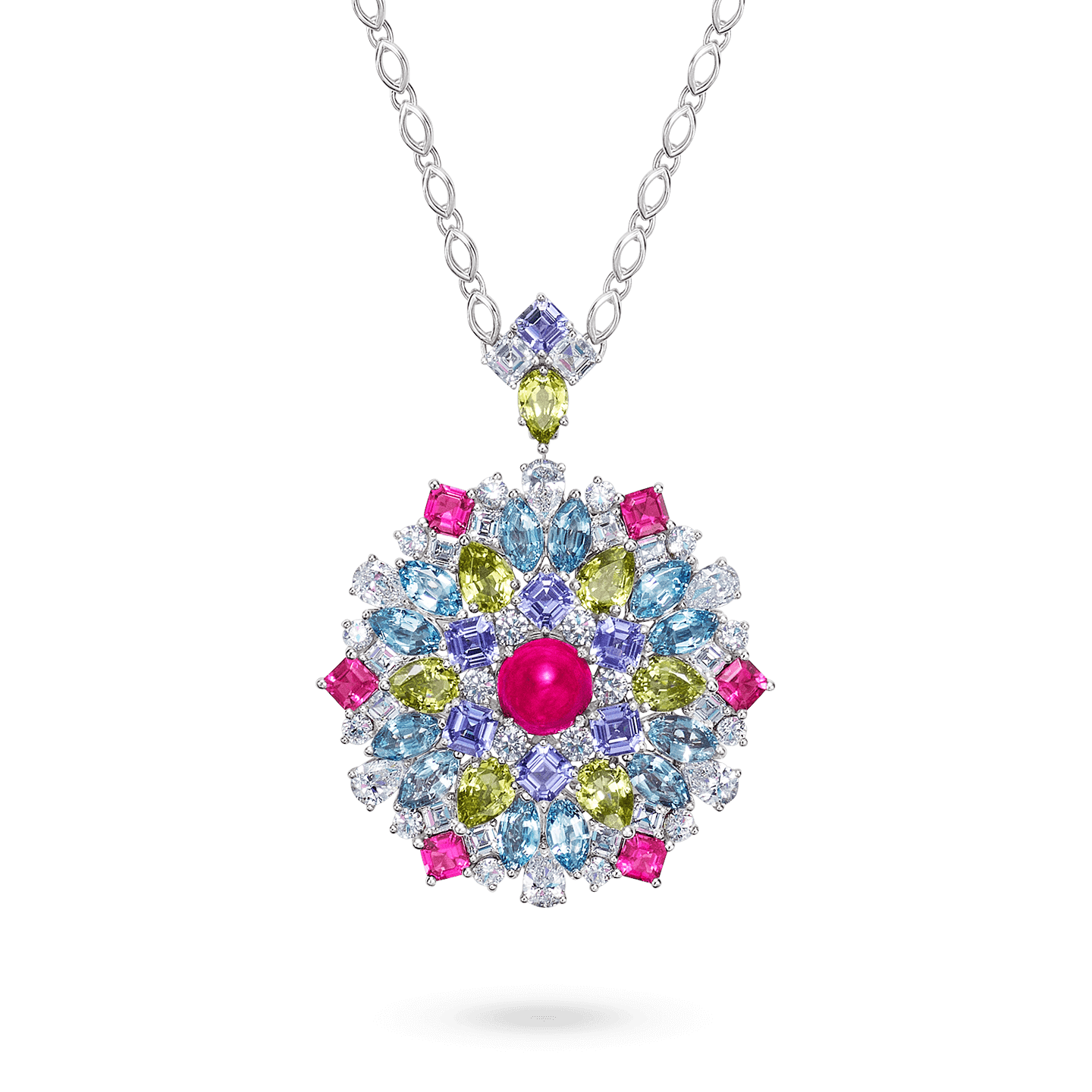 Pendentif Winston Kaleidoscope en tourmaline rose mauve par Harry Winston.