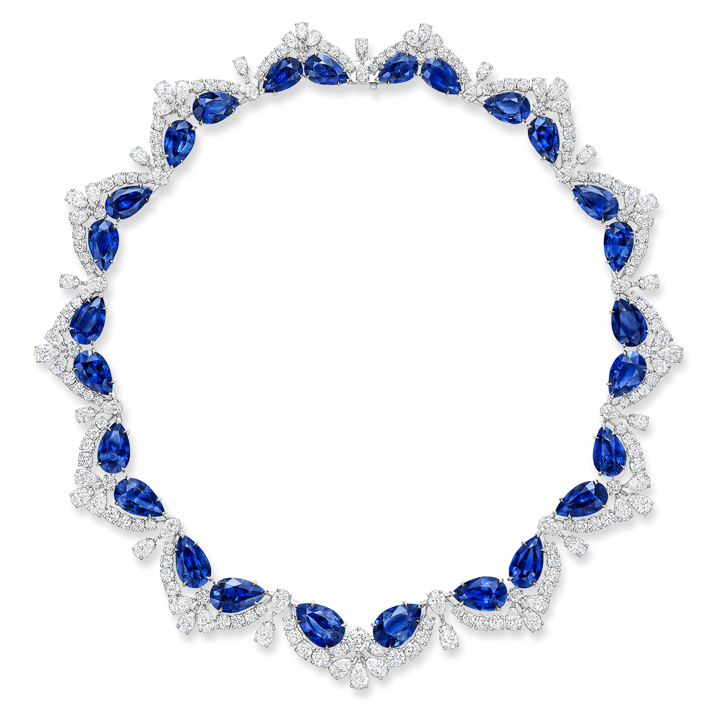 A Fifth Avenue Sapphire and Diamond Arch Necklace