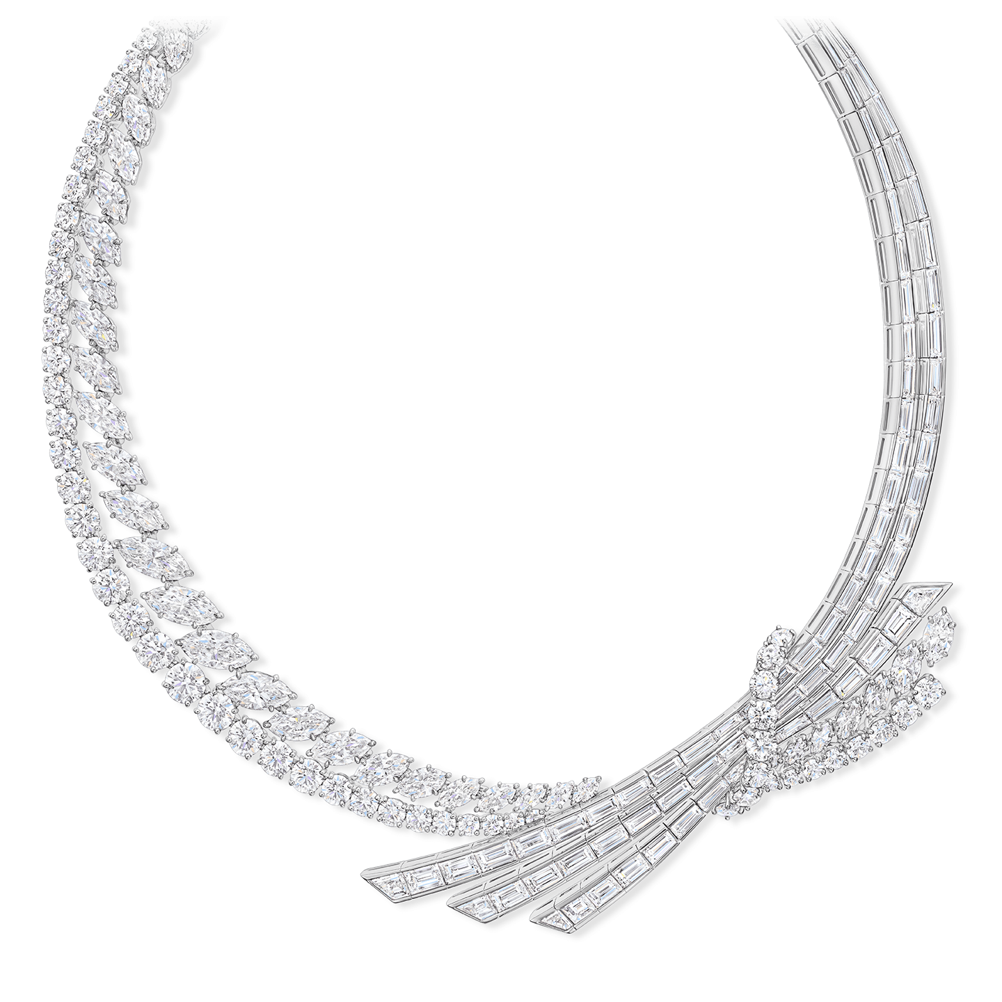 Fifth Avenue Crossover Diamond Necklace