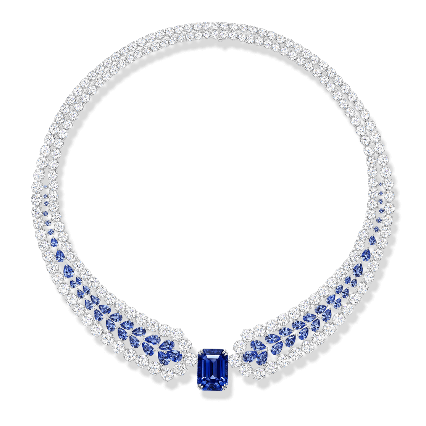 Collier Viscountess en saphir et diamant