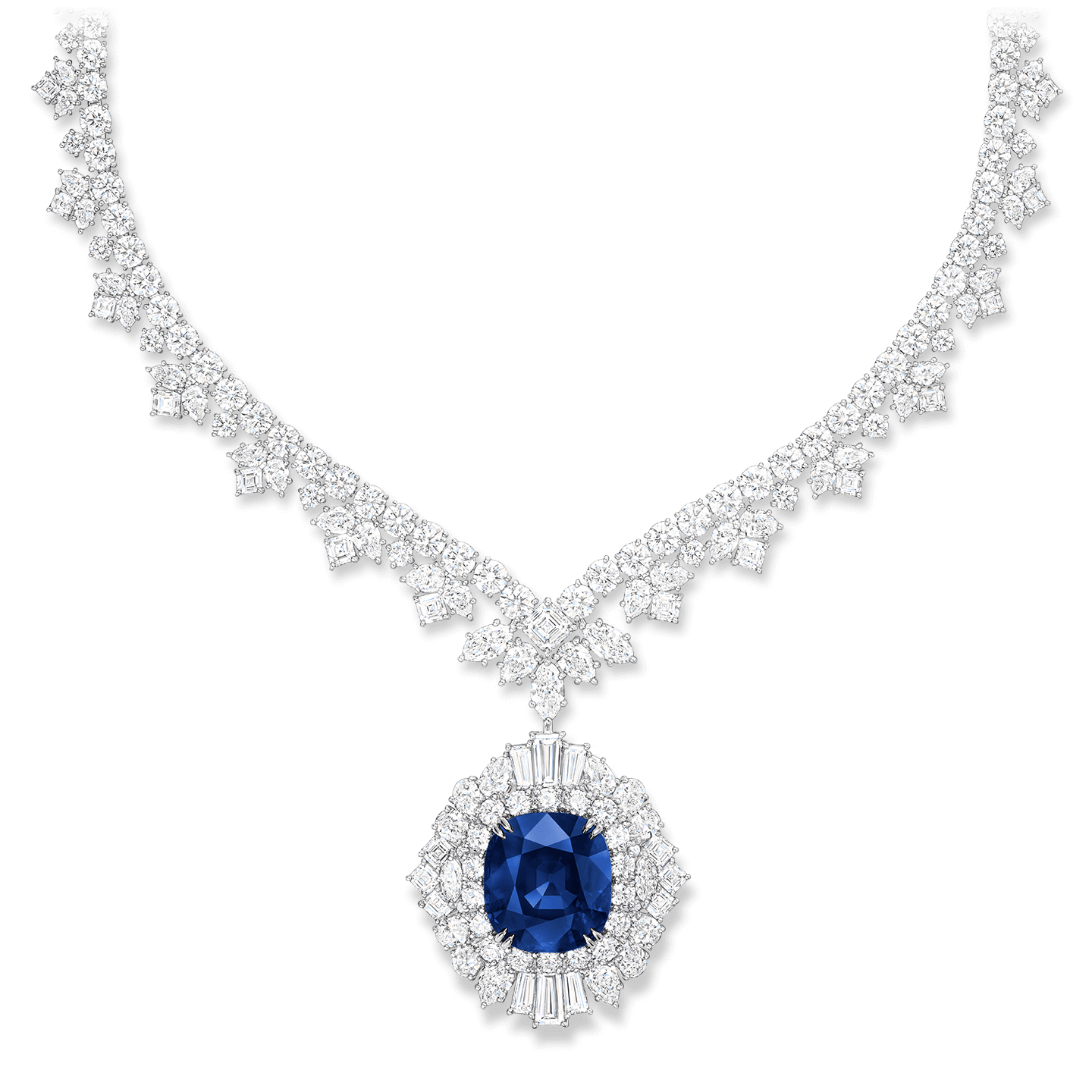 Buy Round Blue Sapphire Solitaire Pure 925 Sterling Silver Women's Necklace  Pendant Online at Best Prices in India - JioMart.