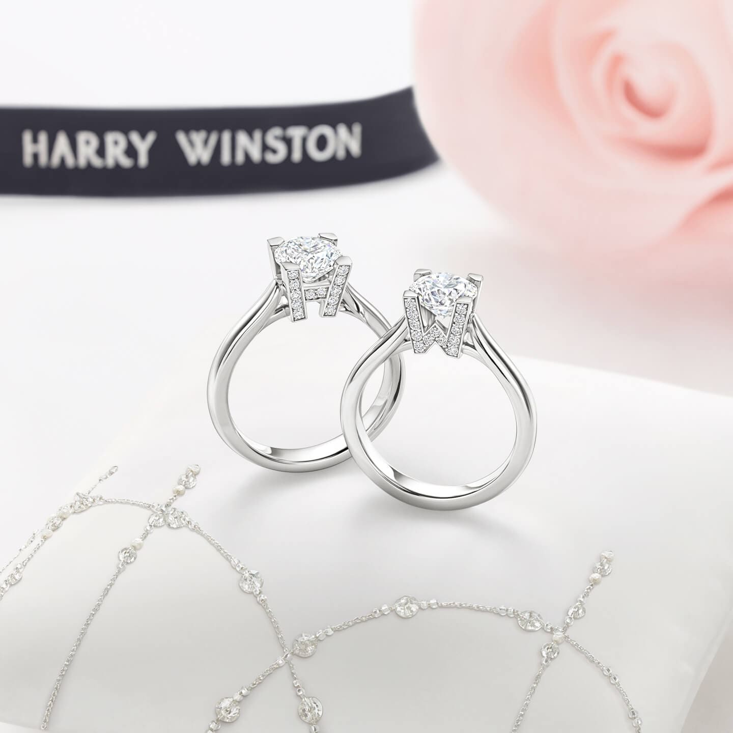 ダブルヘイロー・マイクロパヴェ・リング     クッションカット・マイクロパヴェ・リング     オーバル・マイクロパヴェ・リング