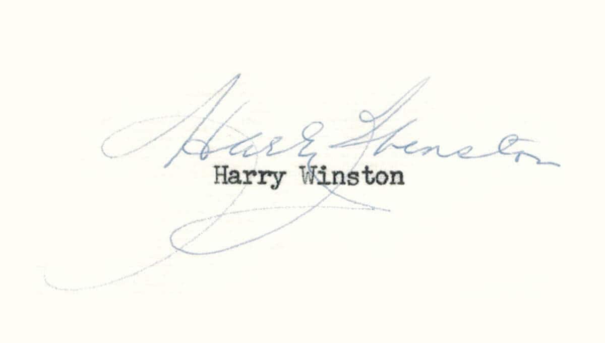 Harry Winston's signature