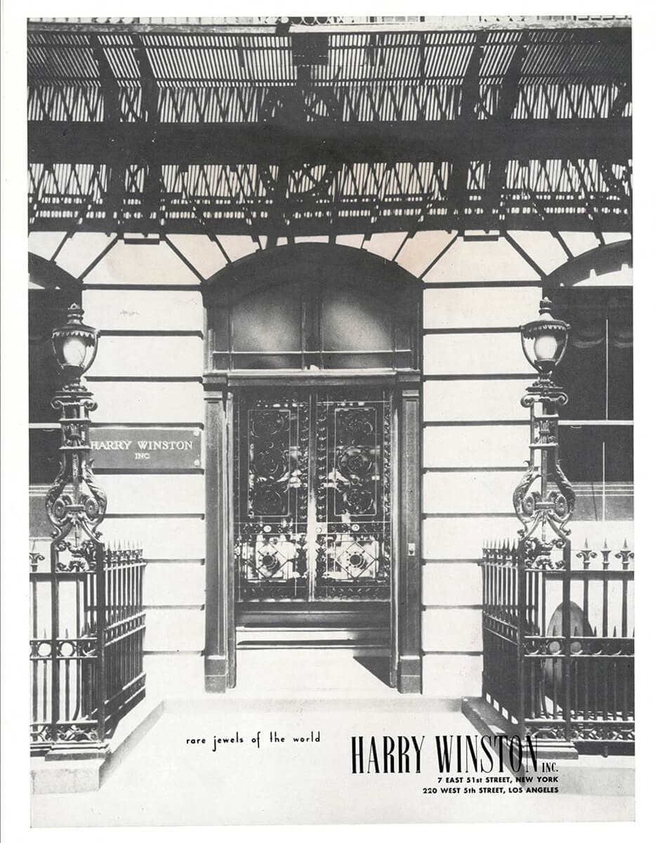 The entrance of the Harry Winston Salon located at 7 East 51st Street