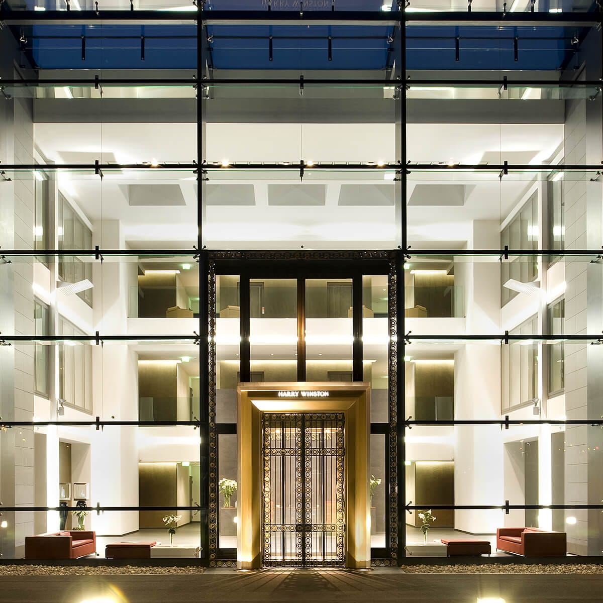 Exterior view of the Harry Winston timepiece manufacture in Geneva, Switzerland