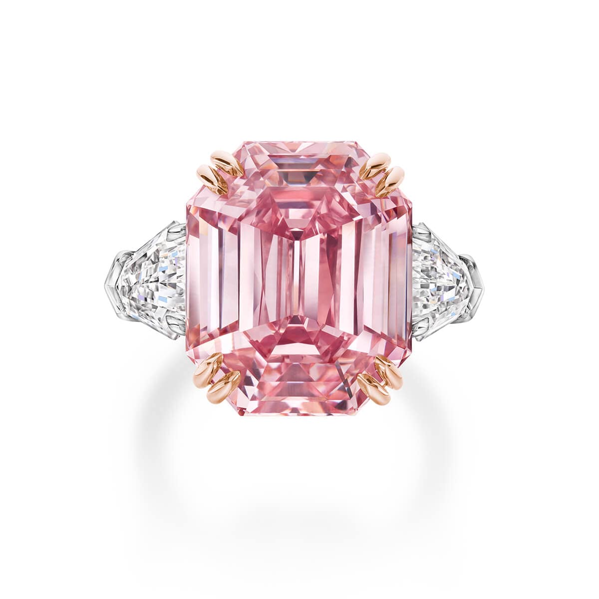 Image of the Winston Pink Legacy a fancy vivd pink diamond weighing 18.96 carats