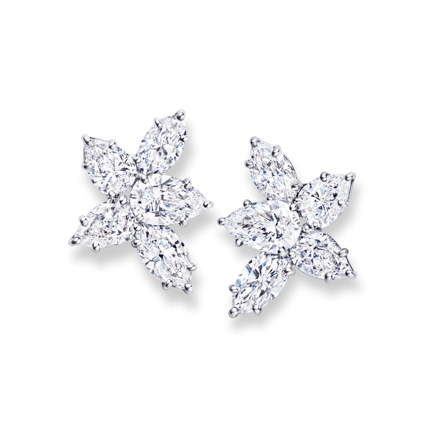 Winston Cluster Diamond Earrings