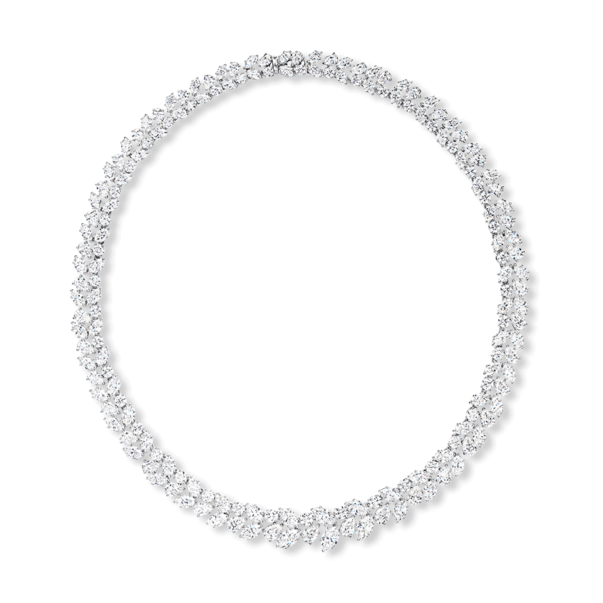 Winston Cluster Diamond Necklace