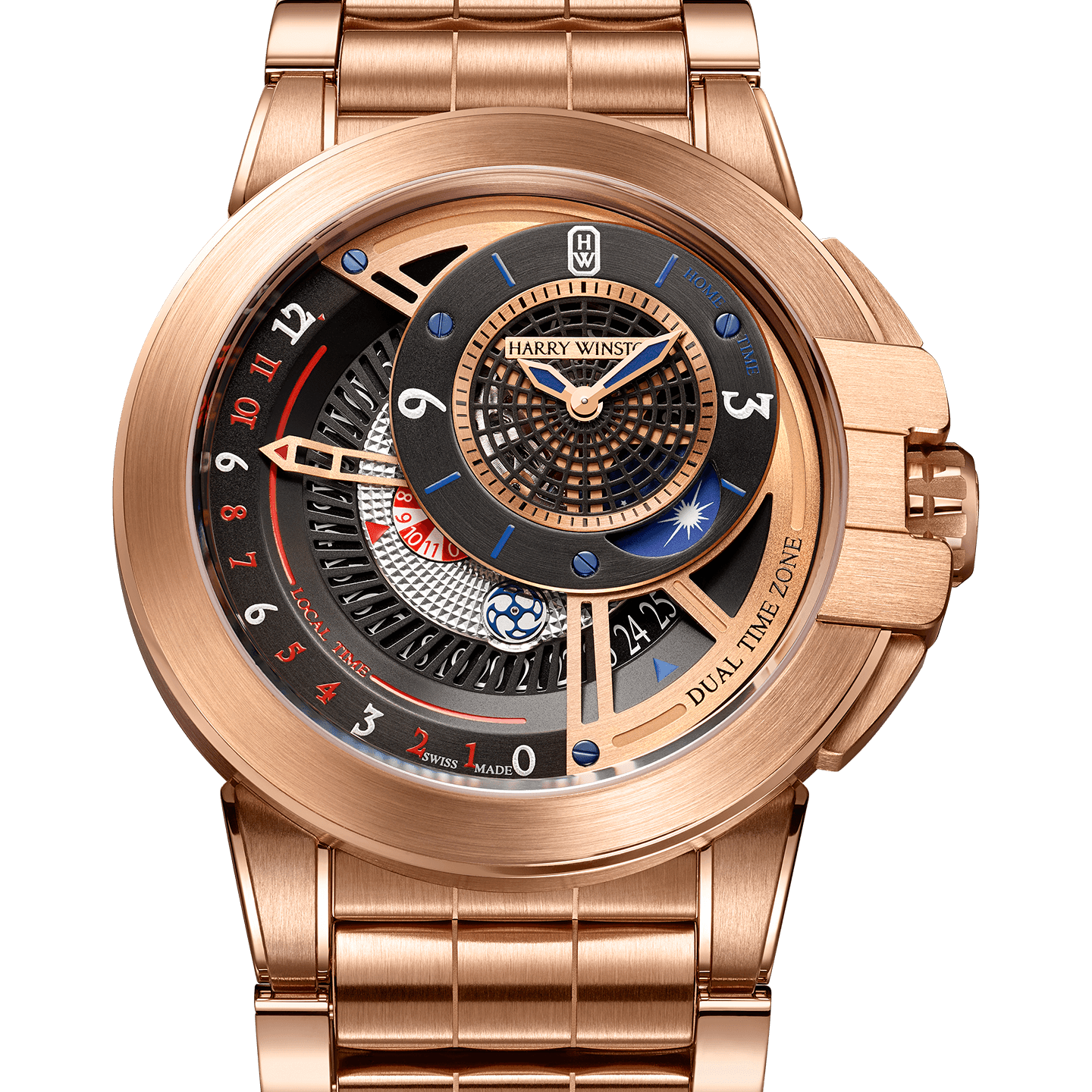 Ocean Dual Time Automatic 44mm Harry Winston